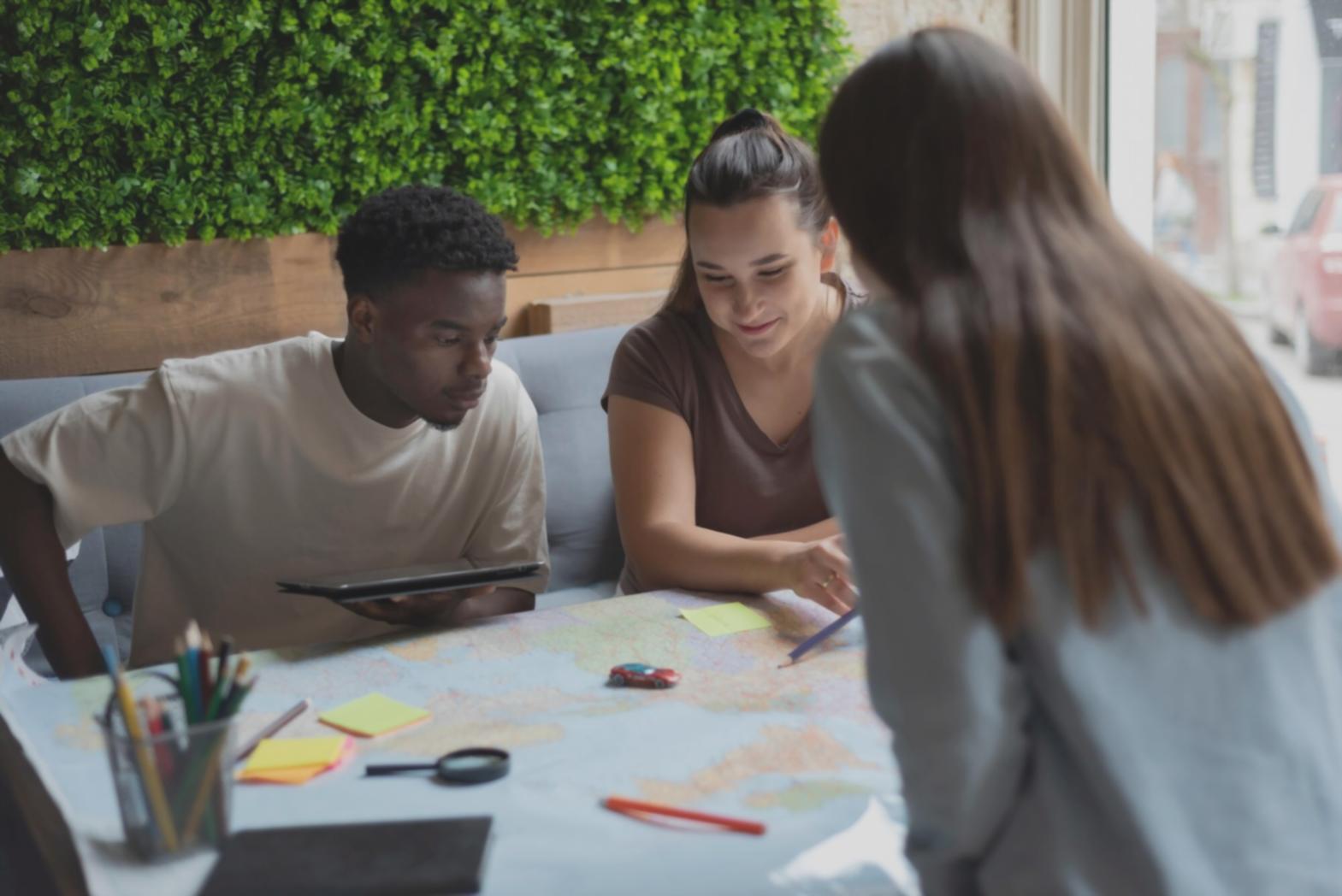 Financial planning documents and calculator on workspace